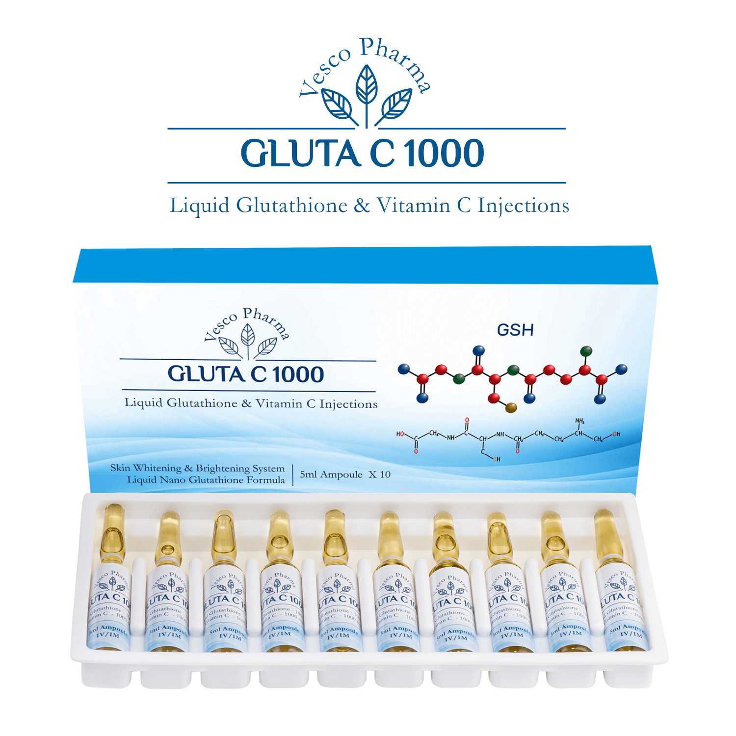 Vesco Pharma Gluta C 1000 Glutathione Injection