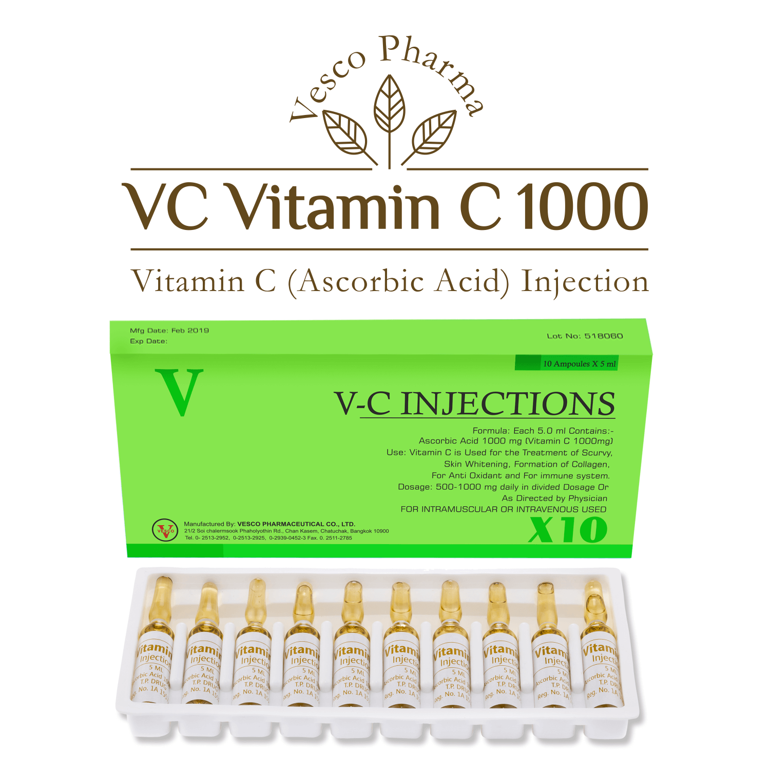 Vesco Pharma VC Vitamin C Injection